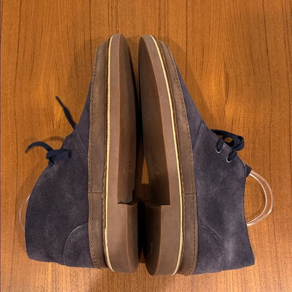 Clarks Originals Desert Boots Men 8 Navy Blue Suede Chukka Crepe Sole